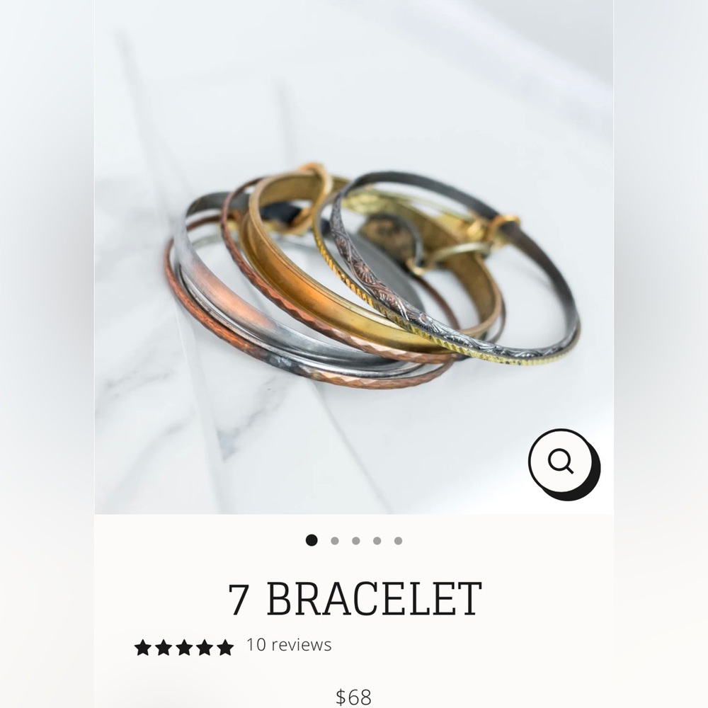 Twisted Silver 7 bracelets in 1